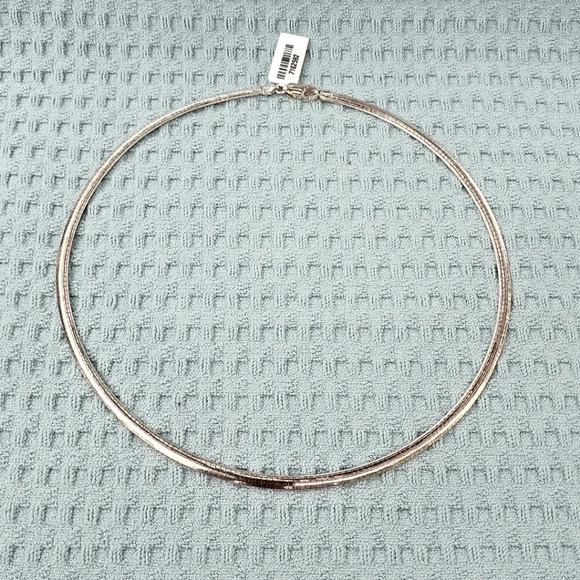 Omega Solid 925 Sterling Silver 18" Necklace (16.60g) 4mm. - Picture 1 of 4